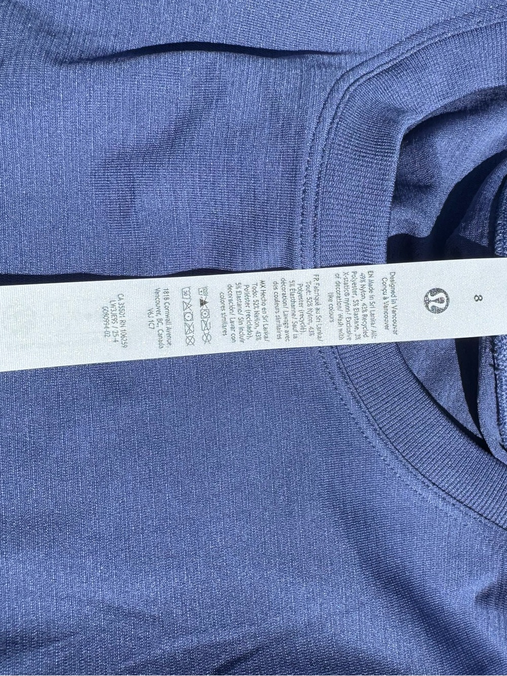 Lululemon Swiftly Relaxed Long Sleeve Brilliant Blue Size 8 NWT - Picture 7 of 7